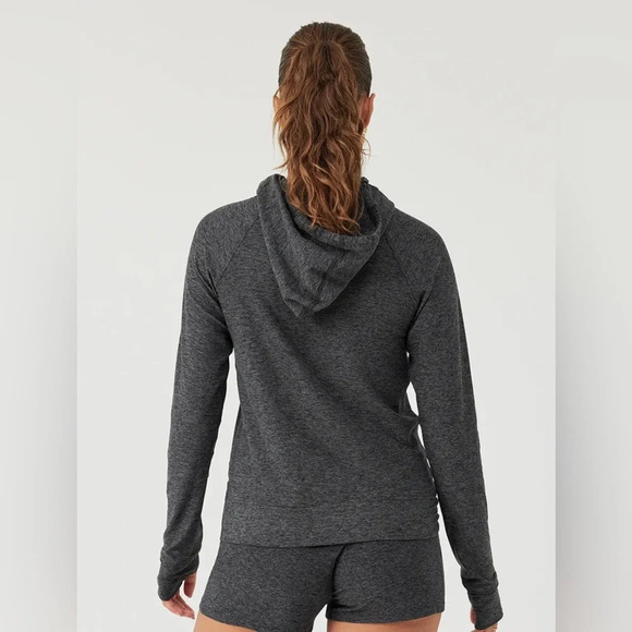 Outdoor Voices Women's Cloudknit Hoodie Size Small In Charcoal Gray - Picture 2 of 9